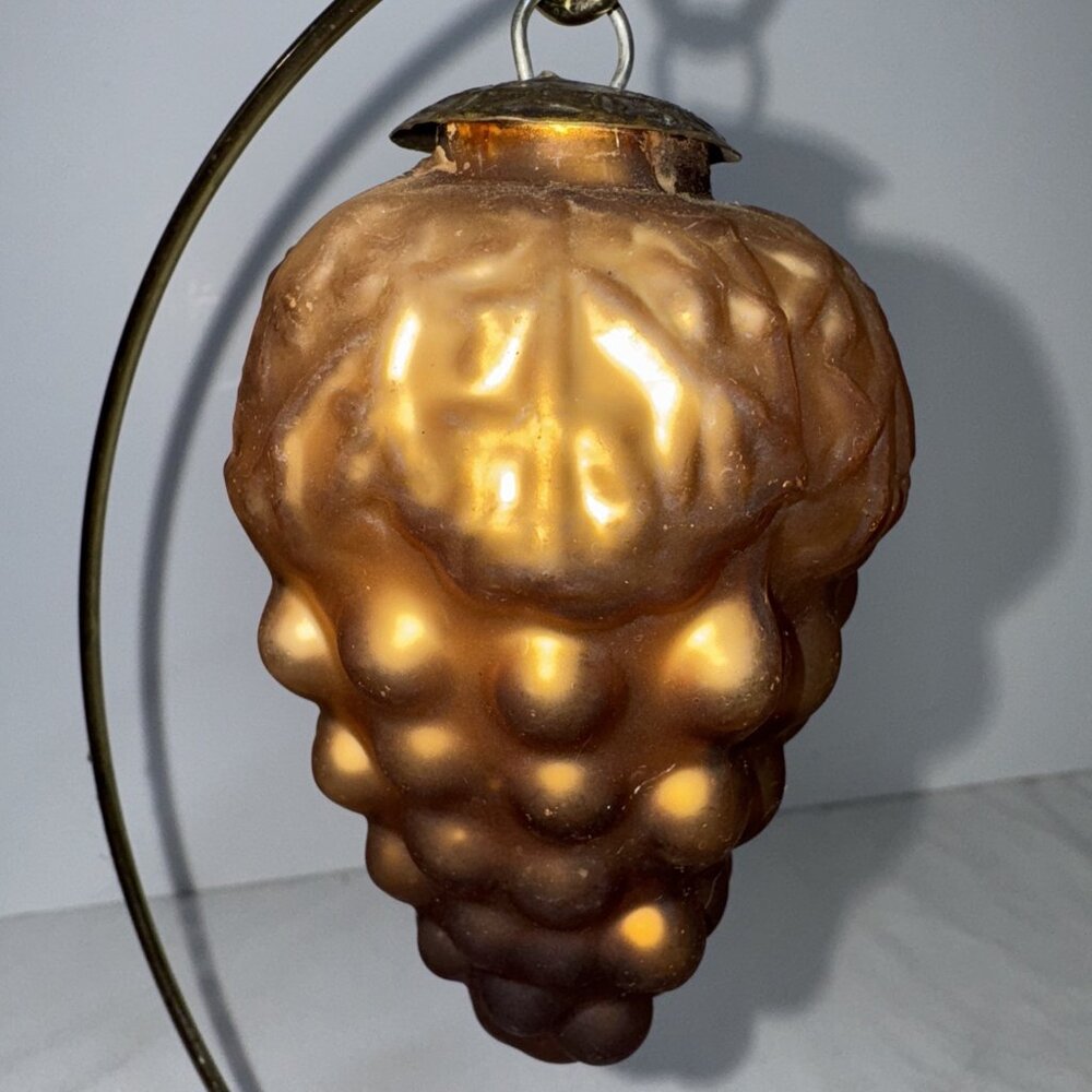 X Large Midwest Kugel Gold Christmas Tree Ornament Grape Heavy Made USA - Picture 3 of 8